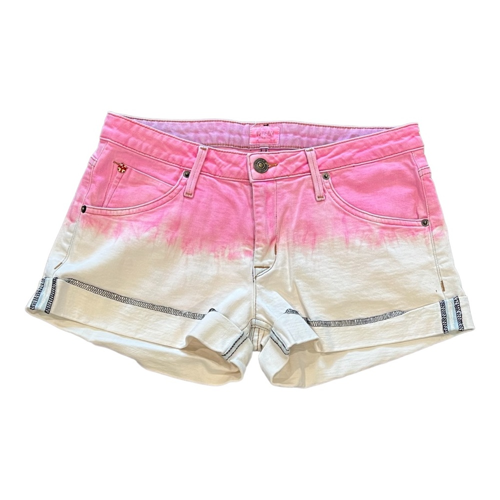 Hudson Hampton Cuffed Jean Shorts Pink Ombré